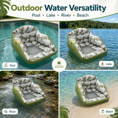 🛋️ 3-in-1 Inflatable Pool Lounge Chair