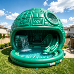 Inflatable Dome Pool with Slide & Waterfall