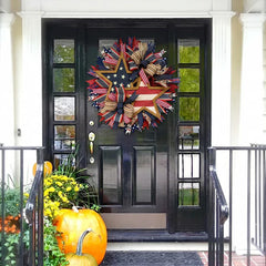 Handmade Red White Blue Patriotic Front Door Wreath