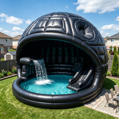 Inflatable Dome Pool with Slide & Waterfall