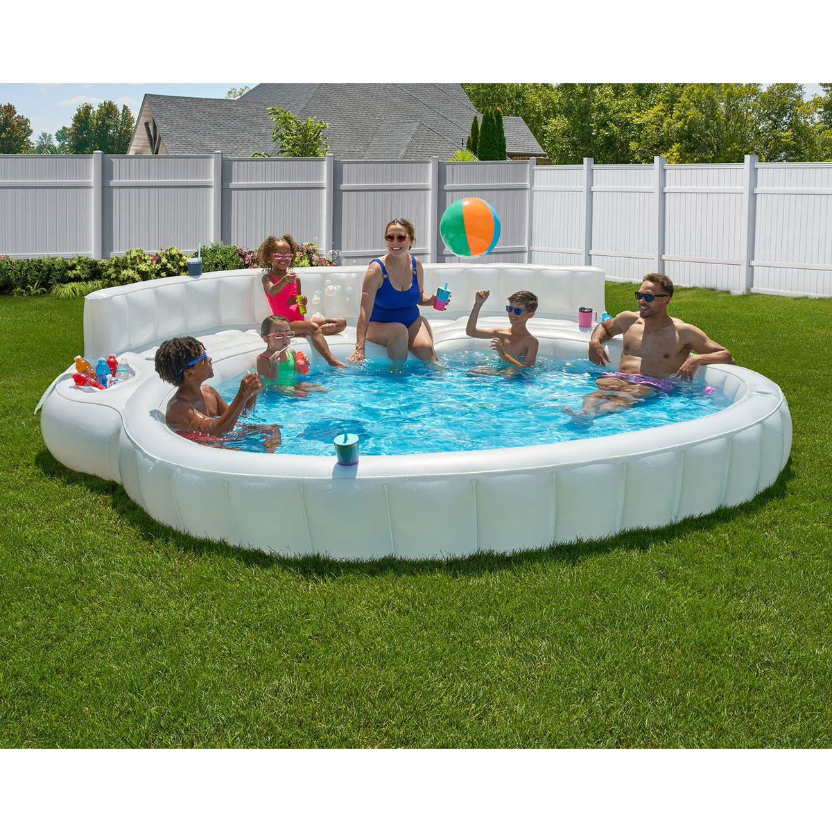 Oversized Inflatable Pool Lounge with Air Pump