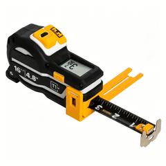 One Hand Digital Measuring Tape with Integrated Square Edge