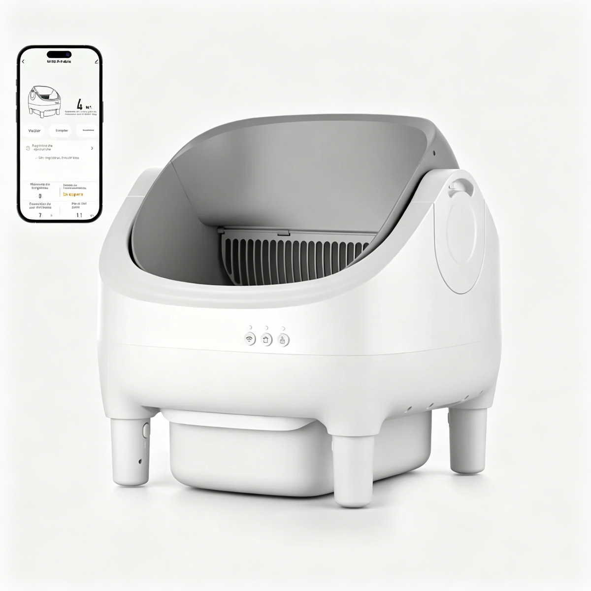 Hands-Free Open Style Self Cleaning Cat Litter Box