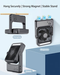 4-Speed Travel Fan with LED