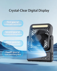 4-Speed Travel Fan with LED