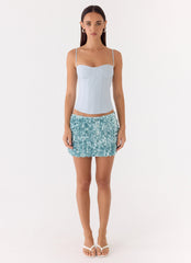 Ania Corset Top - Blue