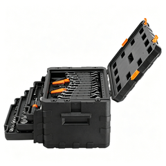 450Pcs Professional Socket & Wrench Set – 3-Piece Drive, SAE/Metric