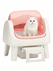 Automatic Self-Cleaning Cat Litter Box with Step