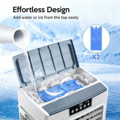 3-in-1 Portable Air Cooler with Ice Mode – Cools 800 sq ft