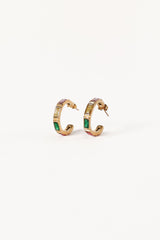 Bailee Hoop Earrings - Gold Multi