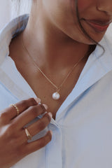 Celia Pearl Necklace - Gold