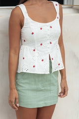 Ariah Linen Skort - Mint