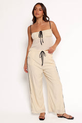 Callie Pant - Cream Black