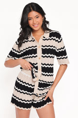 Cam Knitted Short - Sand