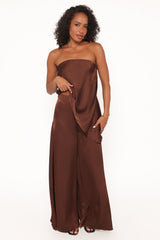 Charmer Wide Leg Pant - Dark Brown
