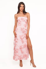 Adriel Strapless Maxi Dress - Pink