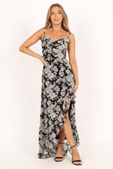 Charmaine Maxi Dress - Black Floral