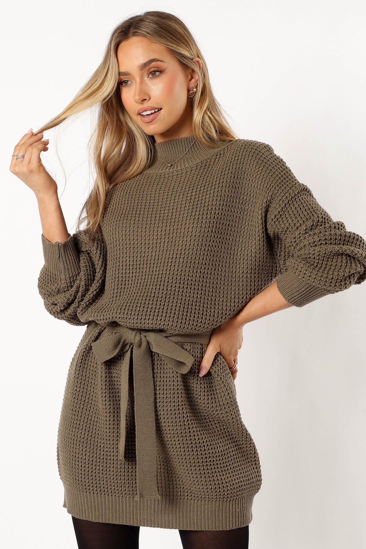 Cozette Longsleeve Mini Dress - Olive
