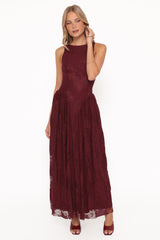 Denny Maxi Dress - Burgundy