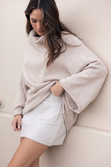 Bindy Cowlneck Knit Sweater - Oatmeal