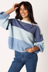 Danielle Knit Sweater - Blue Multi