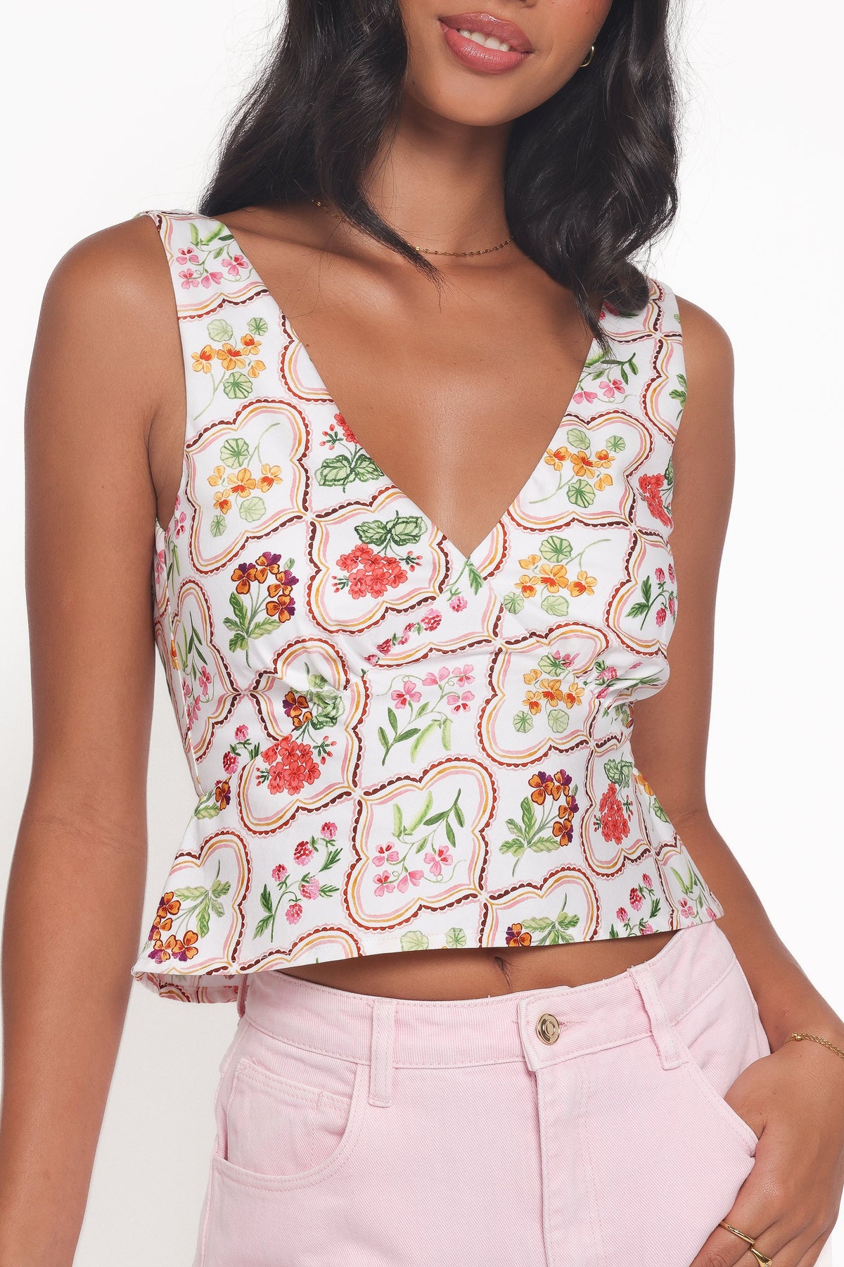 Evelyn Top - Ivory Wildflower